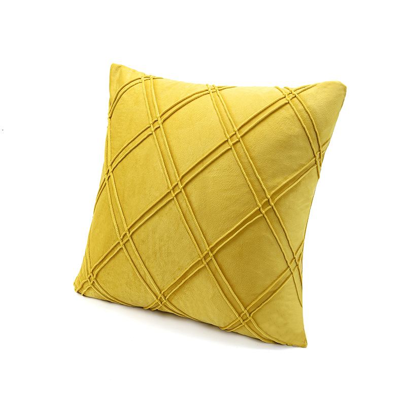 Geometric Pattern Plain Color Decorative Stripe Throw Pillow Covers Velvet Sofa Cushion Covers