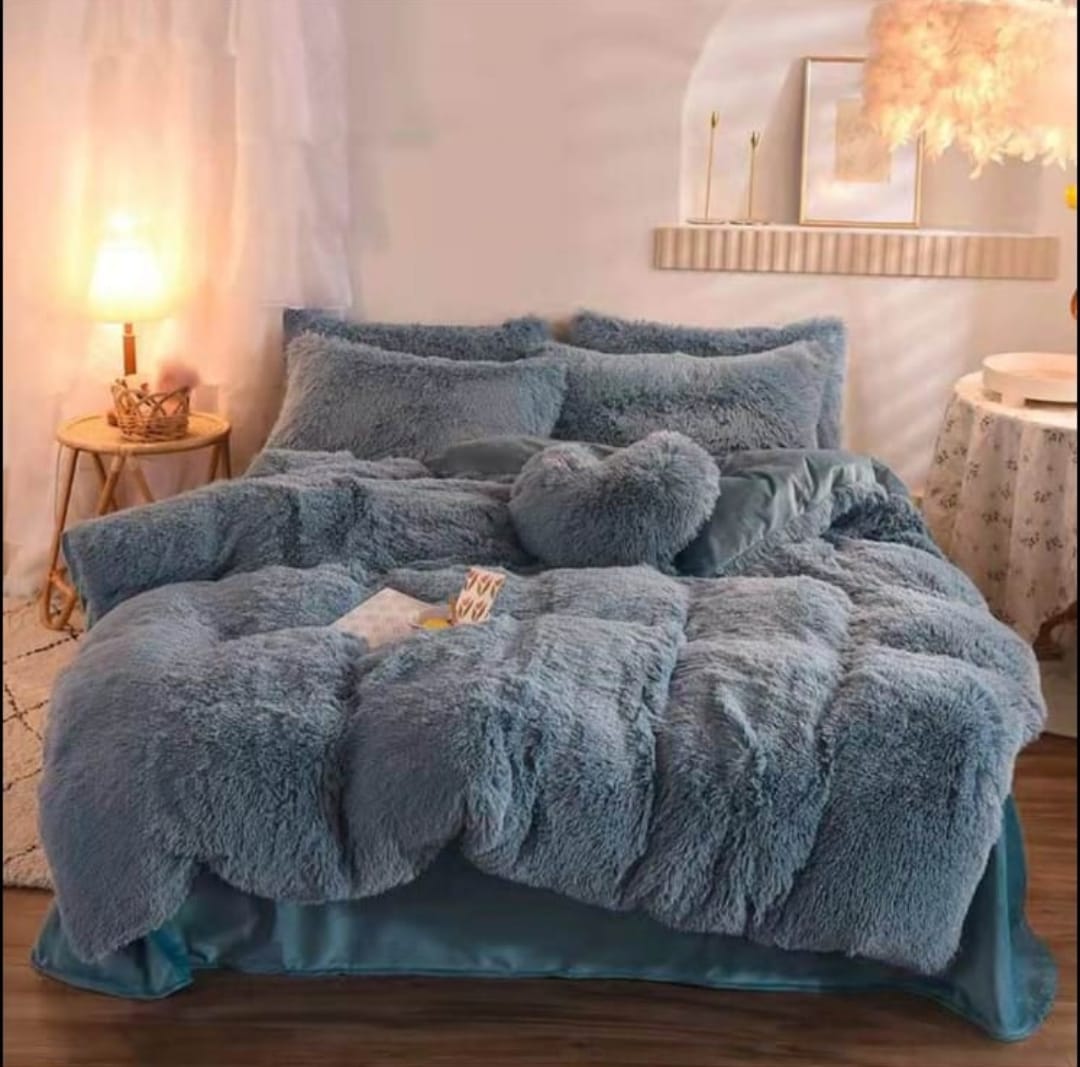 Luxury Design Crystal Velvet Ultra Soft Plush Shaggy Bedding set