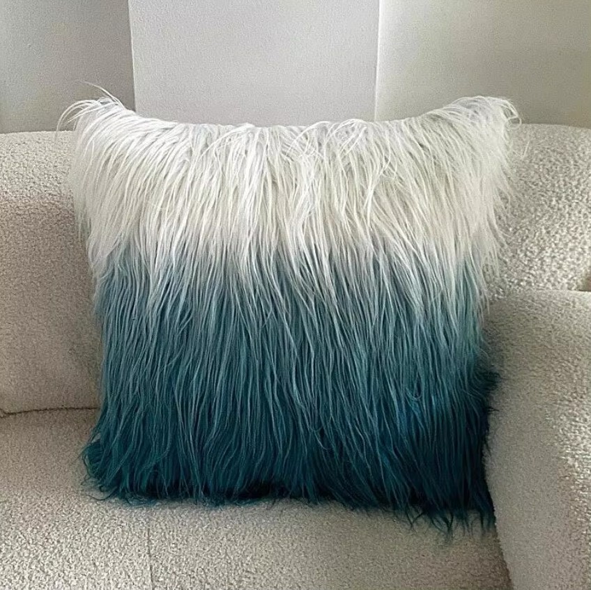 Luxury Shaggy Fluffy Long Plush Cushion Cover for Home Decor