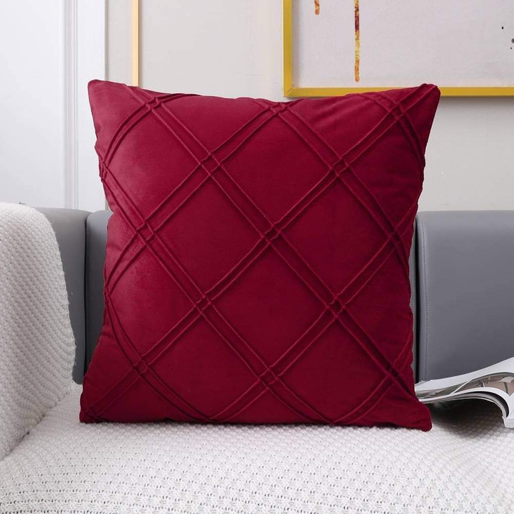 Geometric Pattern Plain Color Decorative Stripe Throw Pillow Covers Velvet Sofa Cushion Covers