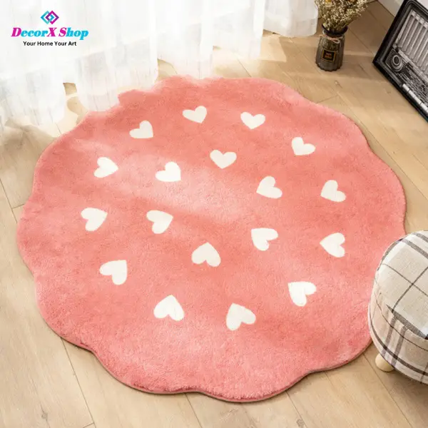 Cashmere Mini Floor Rug – Pink Petals Design