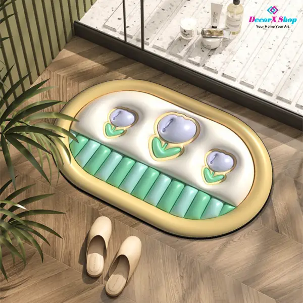 3D Visual Stereoscopic Velvet Floor Mat – Tulip Pink
