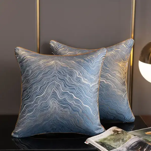 18''/18'' Blue Color European Style luxury Silk Cushion Covers